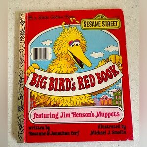 Vintage Little Golden Book SESAME STREET. Big Bird’s Red Book! featuring Muppets